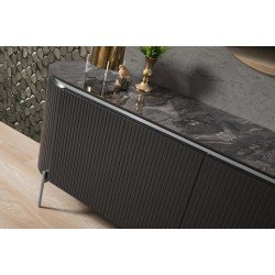 OLİVYA SİYAH KROM YEMEK ODASI TAKIMI