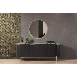 OLİVYA SİYAH GOLD YEMEK ODASI TAKIMI