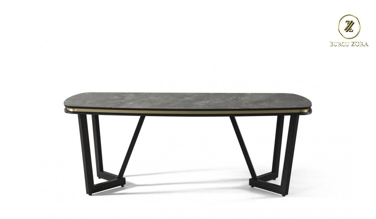 OLİVYA SİYAH GOLD YEMEK ODASI TAKIMI