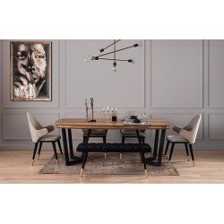 OLİVYA EKRU YEMEK ODASI