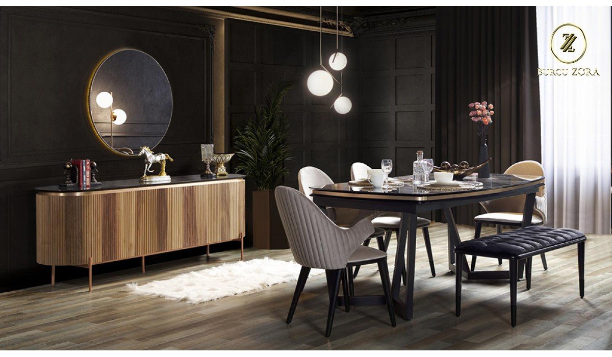 OLİVYA CEVİZ YEMEK ODASI TAKIMI