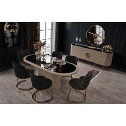 DUBAİ YEMEK ODASI TAKIMI CAPPUCİON