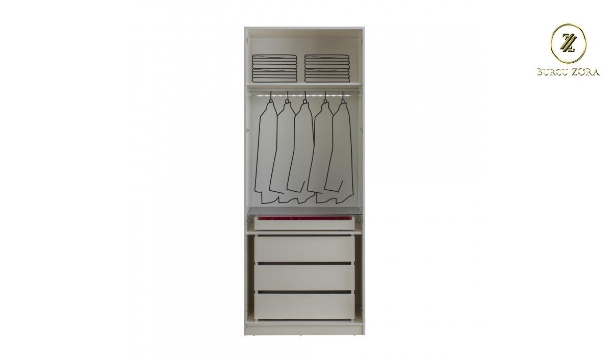 NEW YORK İKİ KAPAKLI ÇEKMECELİ MODÜL AYTAŞI