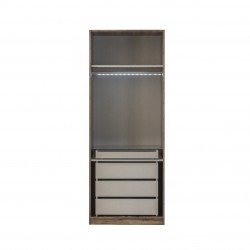 NEW YORK İKİ KAPAKLI ÇEKMECELİ MODÜL CEVİZ