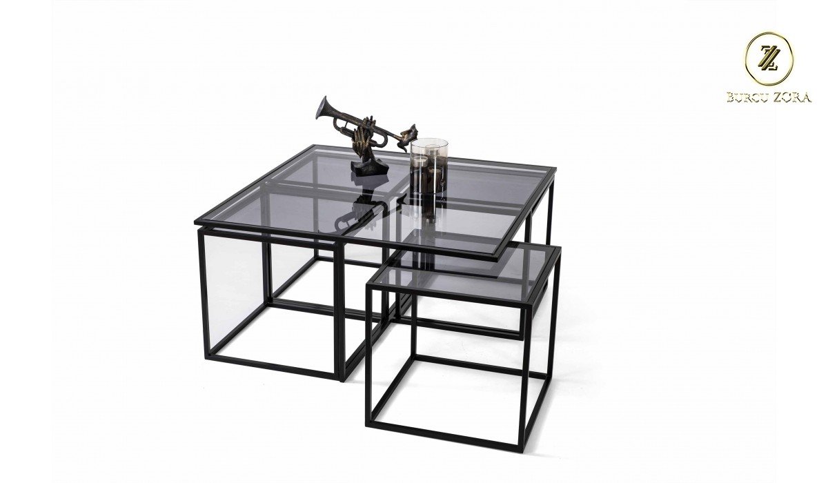 BZLA79 SİYAH KARE PİLLA SEHPA