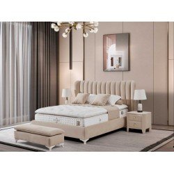 QUEEN BAŞLIK BAZA YATAK SET (160/200)