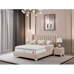 QUEEN BAŞLIK BAZA YATAK SET (160/200)