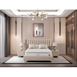 QUEEN BAŞLIK BAZA YATAK SET (160/200)